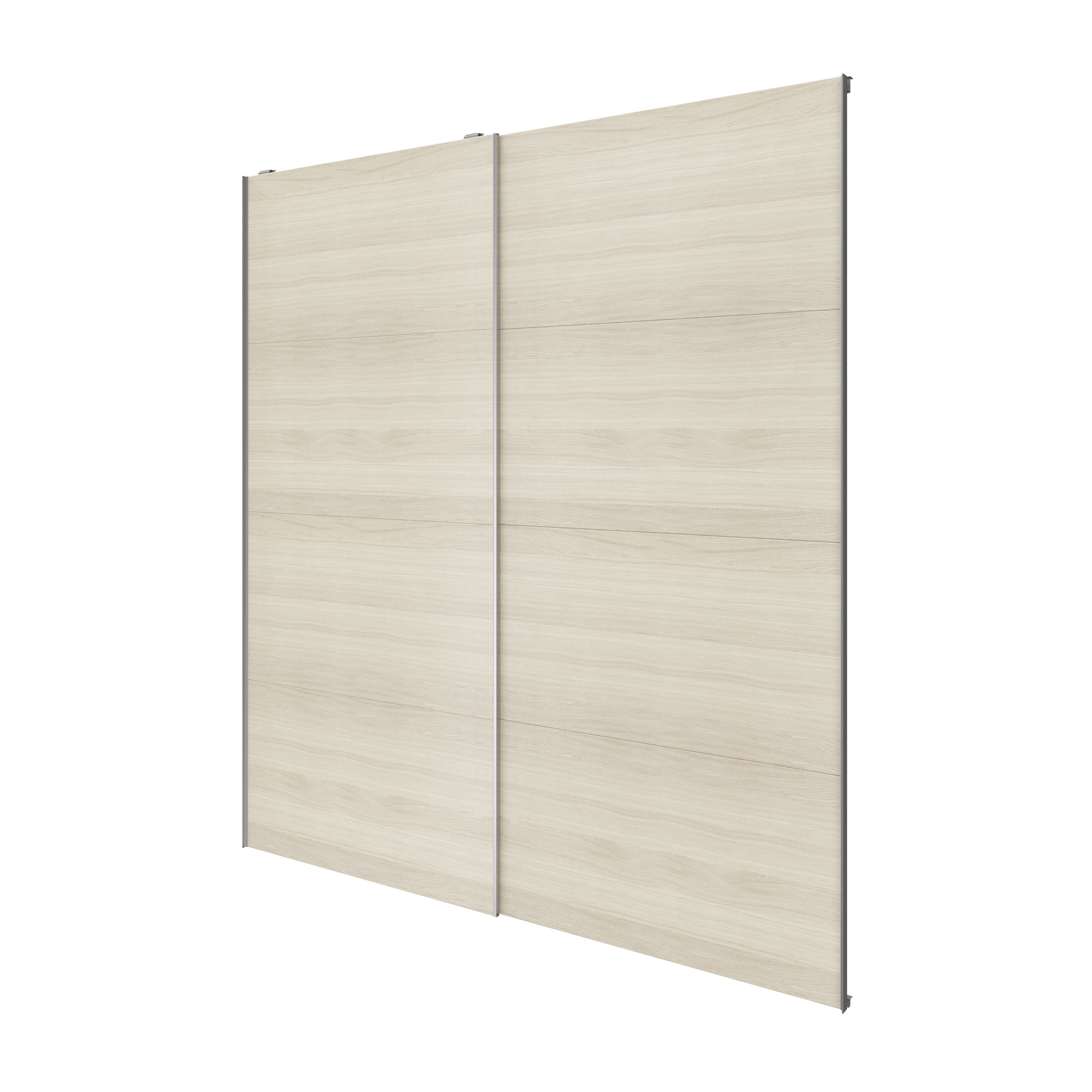Atomia Oak effect 2 door Sliding Wardrobe Door kit (H)2250mm (W)2000mm