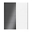 Atomia Panelled Anthracite & white High gloss & matt 2 door Sliding Wardrobe Door kit (H)2250mm (W)2000mm