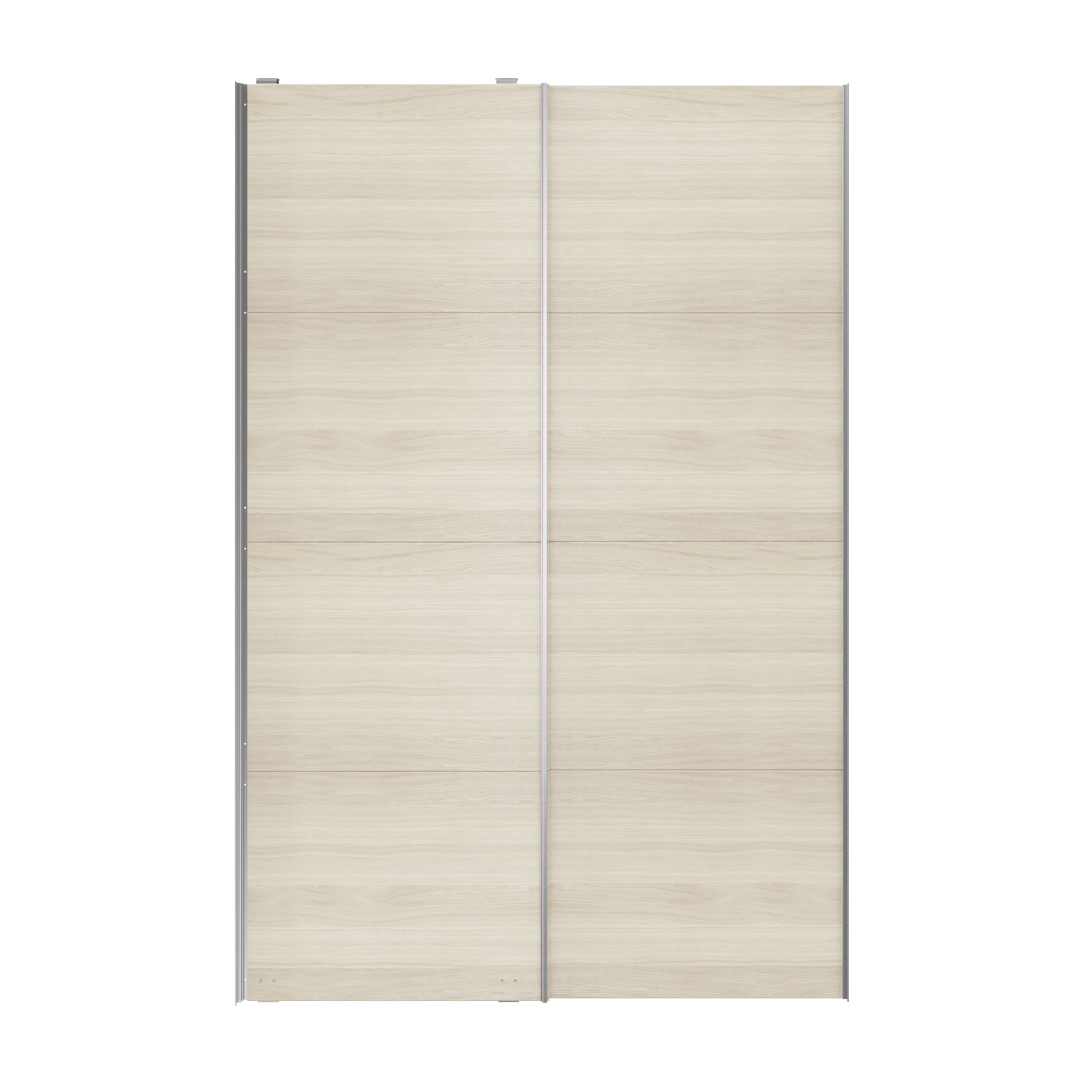 Atomia Panelled Oak effect 2 door Sliding Wardrobe Door kit (H)2250mm (W)1500mm