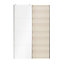 Atomia Panelled White oak effect High gloss 2 door Sliding Wardrobe Door kit (H)2250mm (W)1500mm