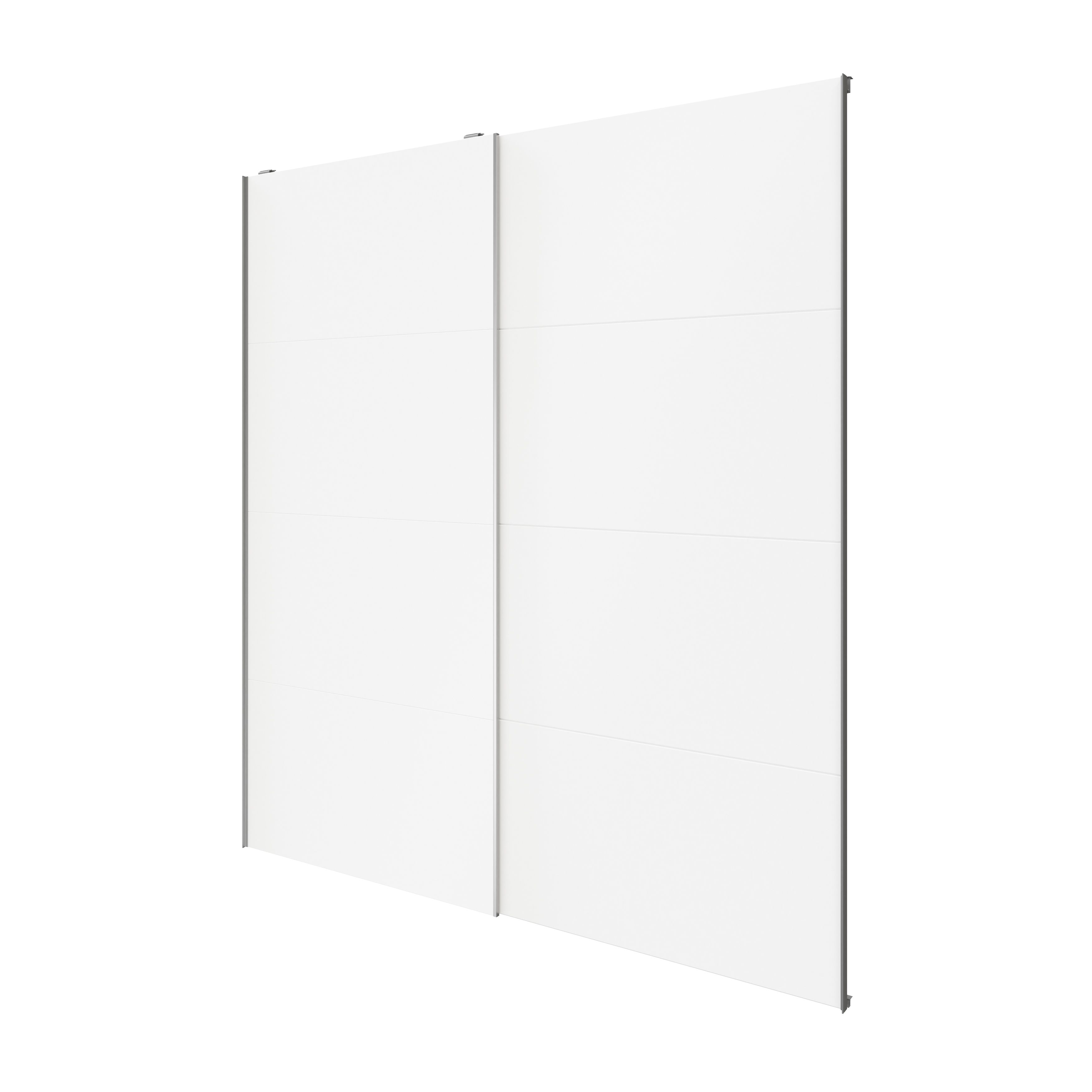 Atomia White 2 door Sliding Wardrobe Door kit (H)2250mm (W)2000mm