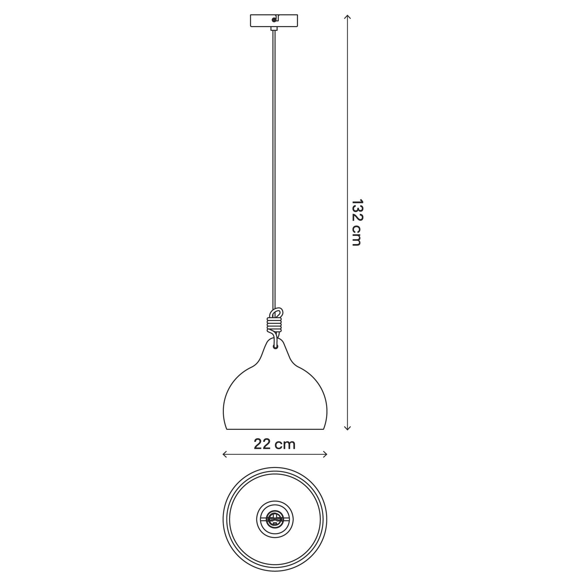 Aulavik Grey Stone effect Pendant ceiling light, (Dia)220mm
