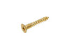 AVF PZ Flat countersunk Brass Furniture screw (Dia)3.8mm (L)25mm, Pack of 25
