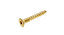 AVF PZ Flat countersunk Brass Furniture screw (Dia)3mm (L)20mm, Pack of 25