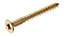 AVF PZ Flat countersunk Brass Furniture screw (Dia)4mm (L)40mm, Pack of 25