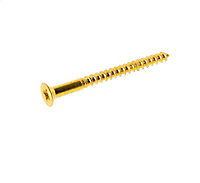 AVF PZ Flat countersunk Brass Furniture screw (Dia)4mm (L)50mm, Pack of 25