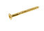 AVF PZ Flat countersunk Brass Furniture screw (Dia)6mm (L)60mm, Pack of 15