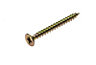 AVF PZ Flat countersunk Yellow-passivated Steel Screw (Dia)4mm (L)40mm, Pack