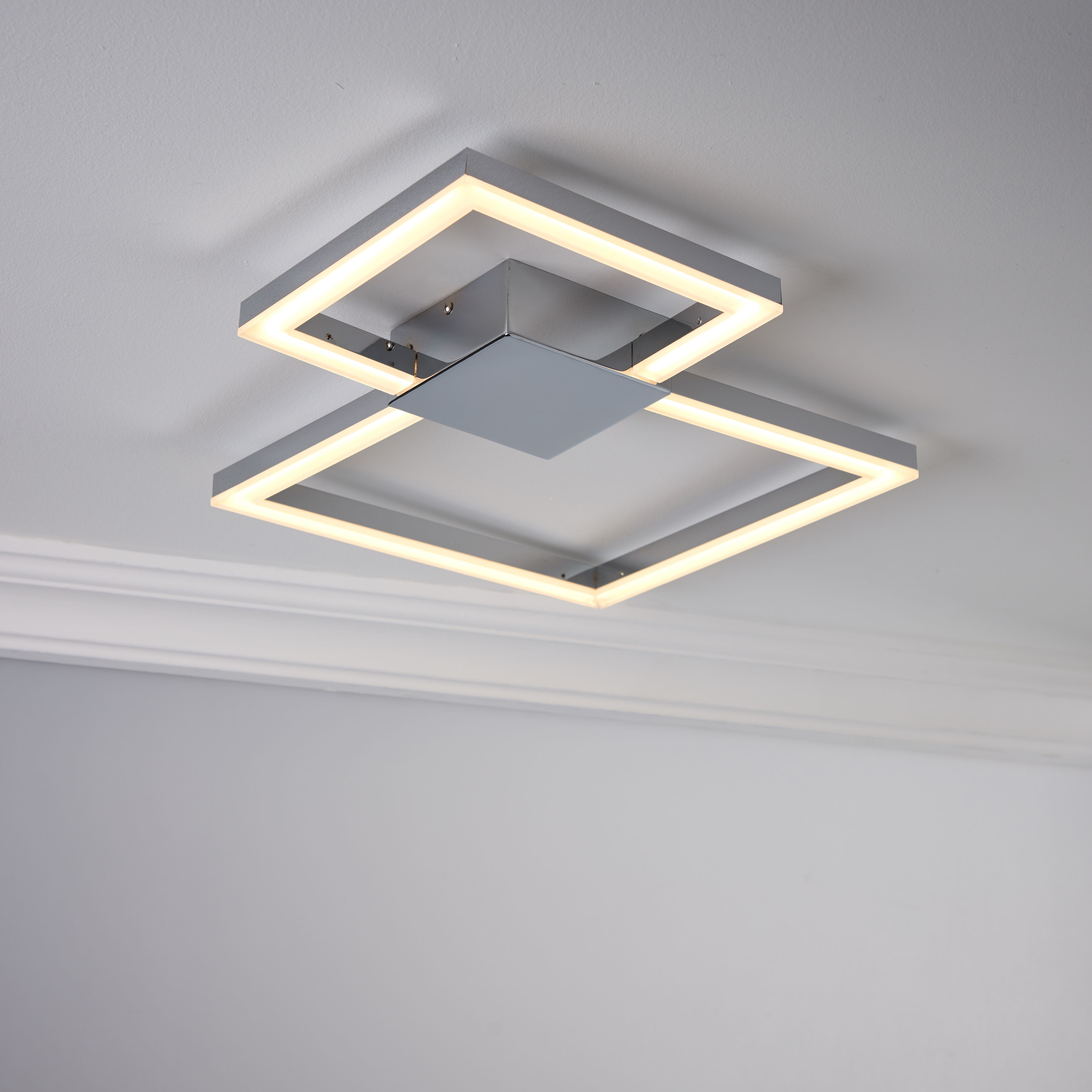 Gulf Chrome effect Bathroom Ceiling light Tradepoint