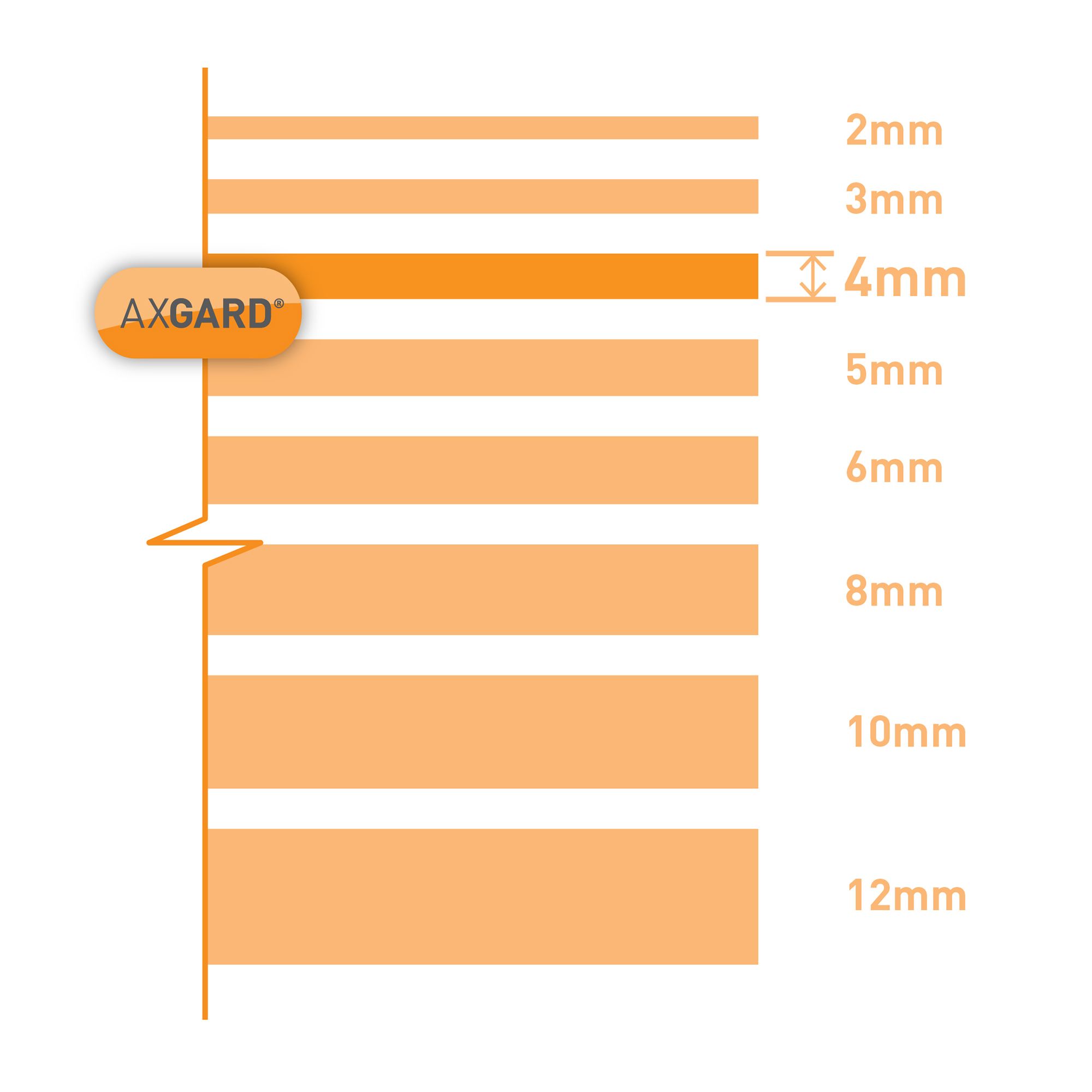 AXGARD Clear Polycarbonate Flat Glazing sheet, (L)3.05m (W)1m (T)4mm