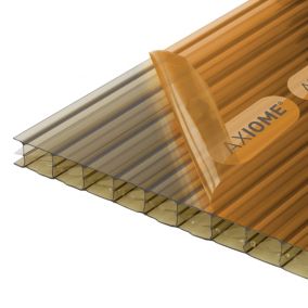 Axiome Bronze effect Polycarbonate Multiwall Roofing sheet (L)2.5m (W)690mm (T)16mm