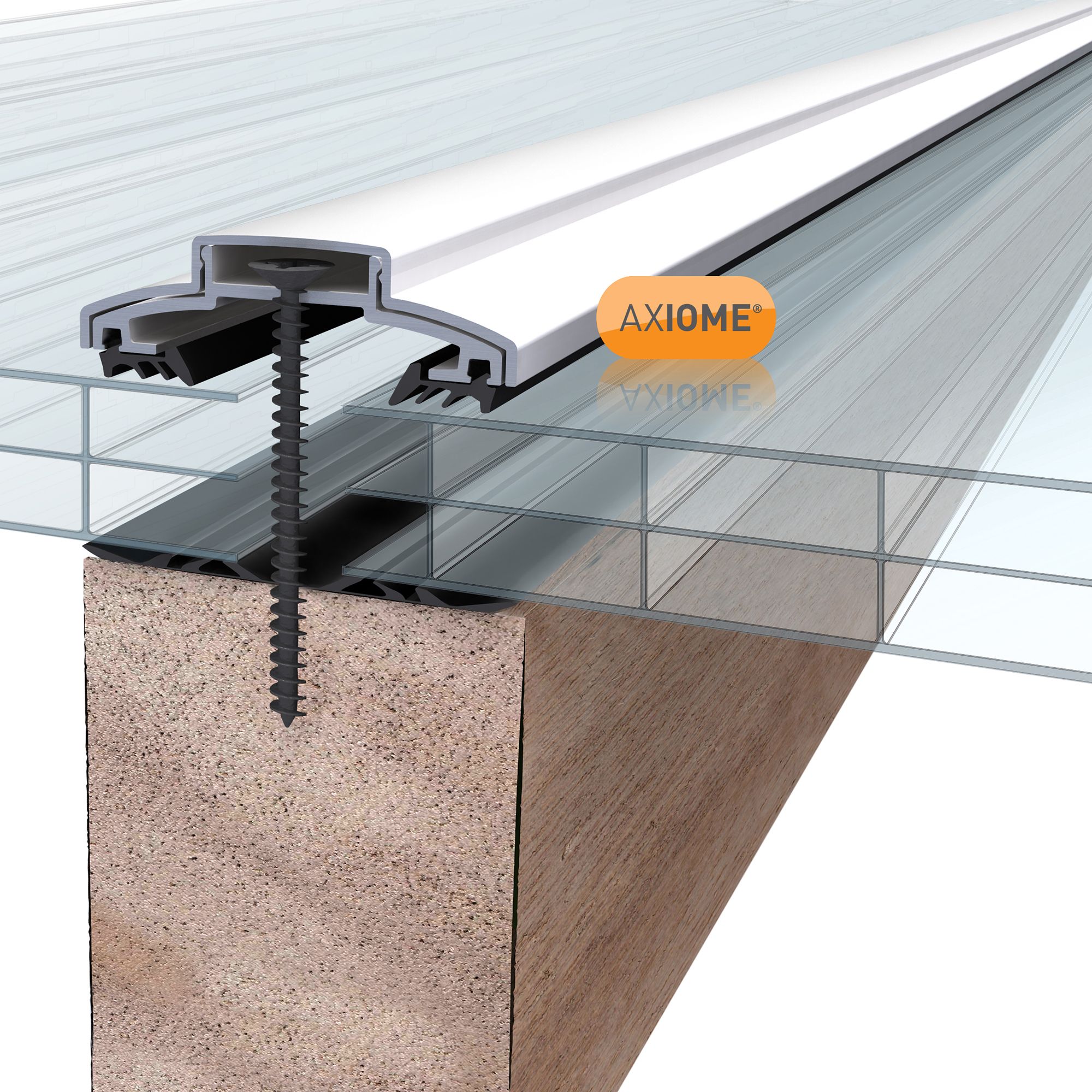 Axiome Clear Polycarbonate Multiwall Roofing sheet (L)2m (W)690mm (T)16mm