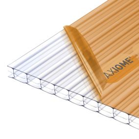 Axiome Clear Polycarbonate Multiwall Roofing sheet (L)4m (W)690mm (T)16mm