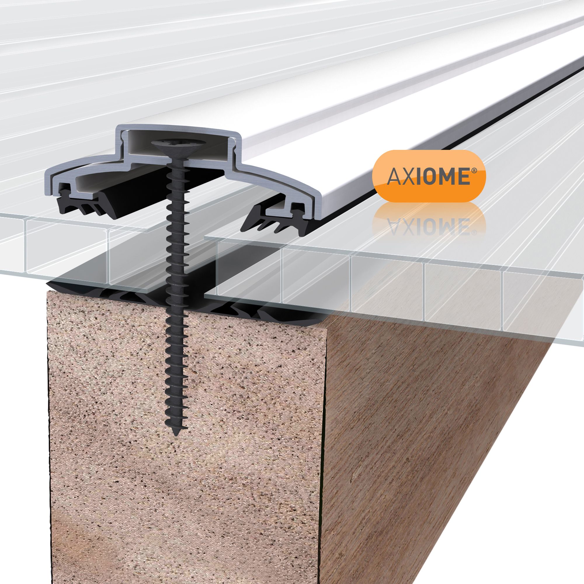 Axiome Opal effect Polycarbonate Twinwall Roofing sheet (L)2.5m (W)690mm (T)10mm