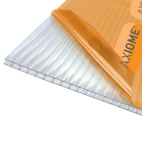 Axiome Thermoplastic resin Twinwall roofing sheet (L)1m (W)2100mm (T)4mm