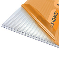 Axiome Thermoplastic resin Twinwall roofing sheet (L)2.5m (W)690mm (T)4mm