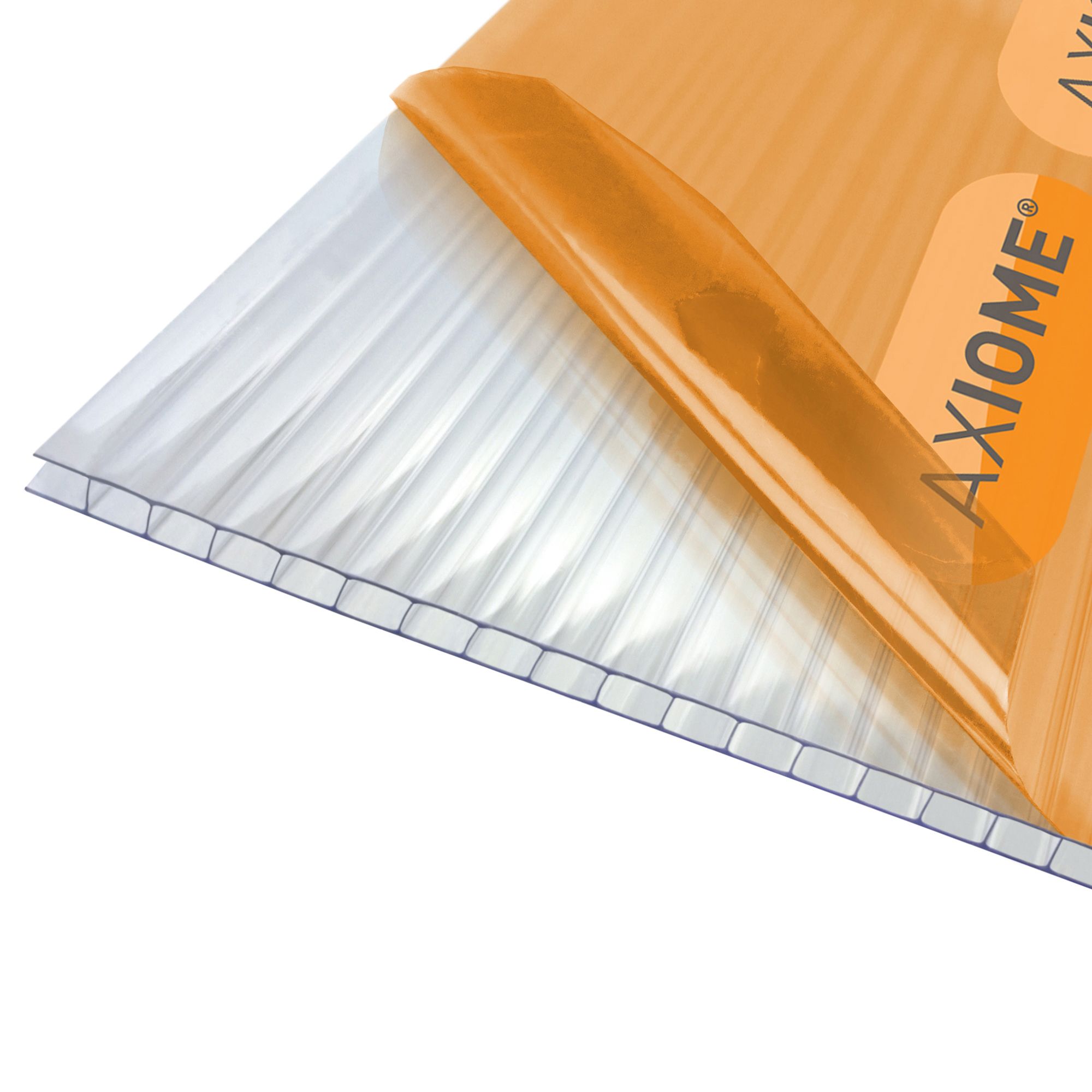 Axiome Thermoplastic resin Twinwall roofing sheet (L)2.5m (W)690mm (T)4mm