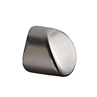 Axxys® Round Nickel effect Metal Handrail end cap (L)60mm (Dia)55mm (W)55mm
