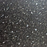 B&Q 38mm Ebony Satin Black Granite effect Square edge Kitchen Worktop, (L)1740mm