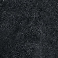 B&Q Basalt slate Grey Slate effect Laminate Splashback, (H)600mm (W)3050mm (T)9mm