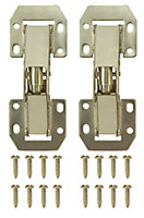 B&Q Brass effect Metal Sprung Door hinge N350 (L)106mm, Pack of 2