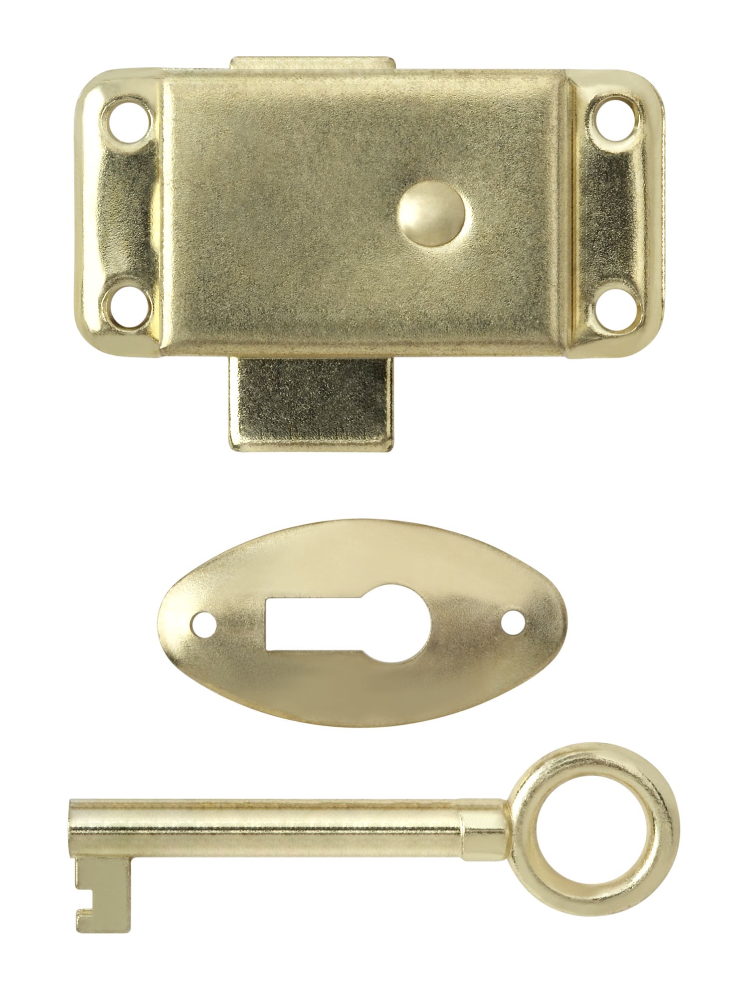 B&Q Brass-plated Steel Cabinet catch