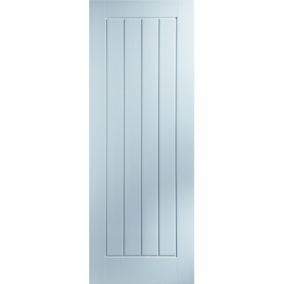 B&Q Cottage White Woodgrain effect Internal Door, (H)1981mm (W)686mm (T)35mm
