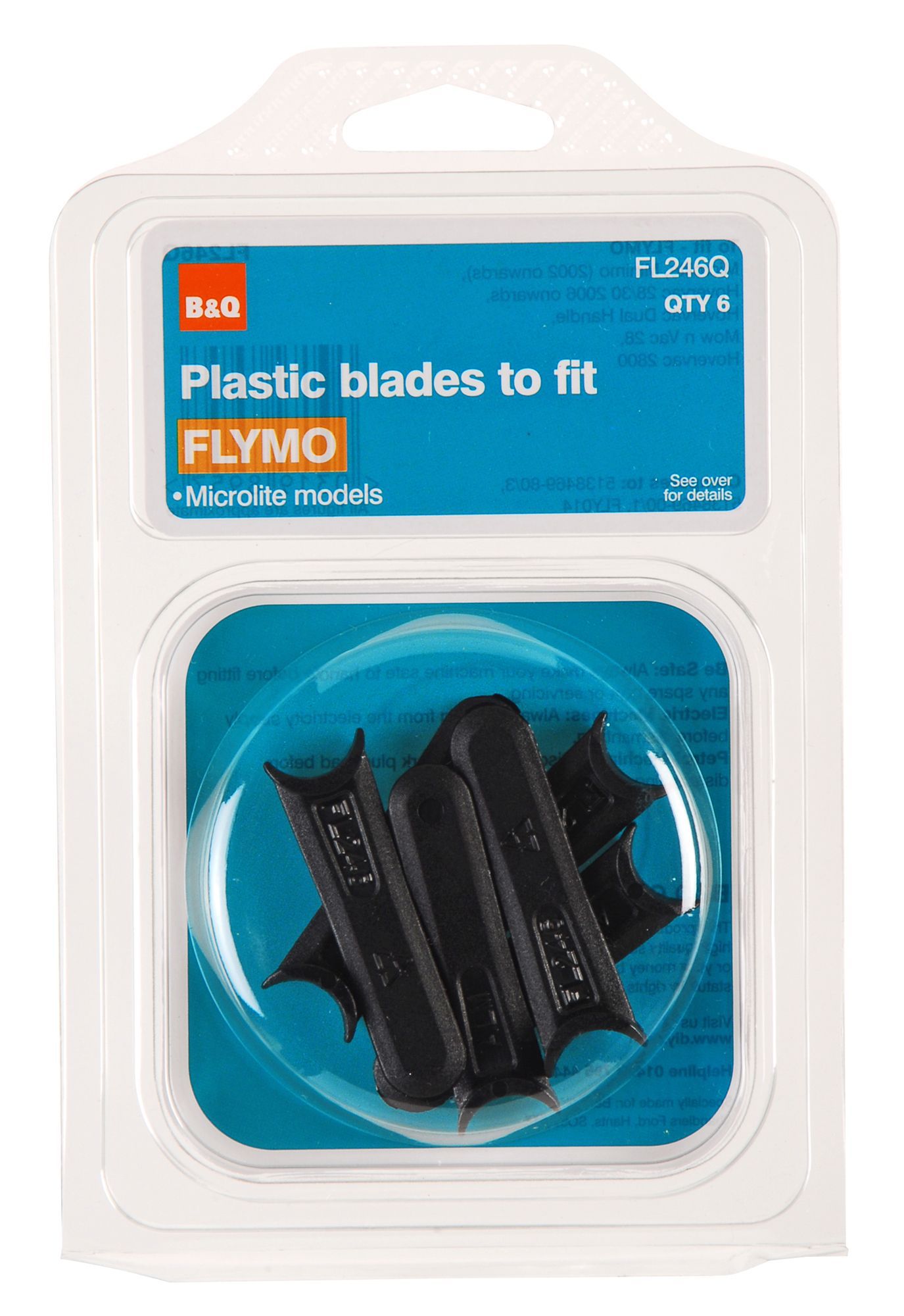 B&Q FL246Q Lawnmower blade, Pack of 6