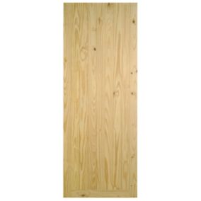 B&Q Framed, ledged & braced Knotty pine LH & RH External Front door, (H)1981mm (W)762mm