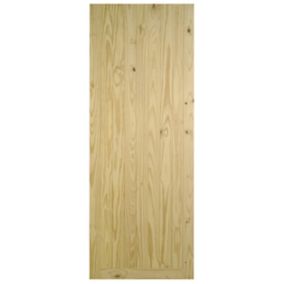 B&Q Framed, ledged & braced Knotty pine LH & RH External Front door, (H)1981mm (W)838mm