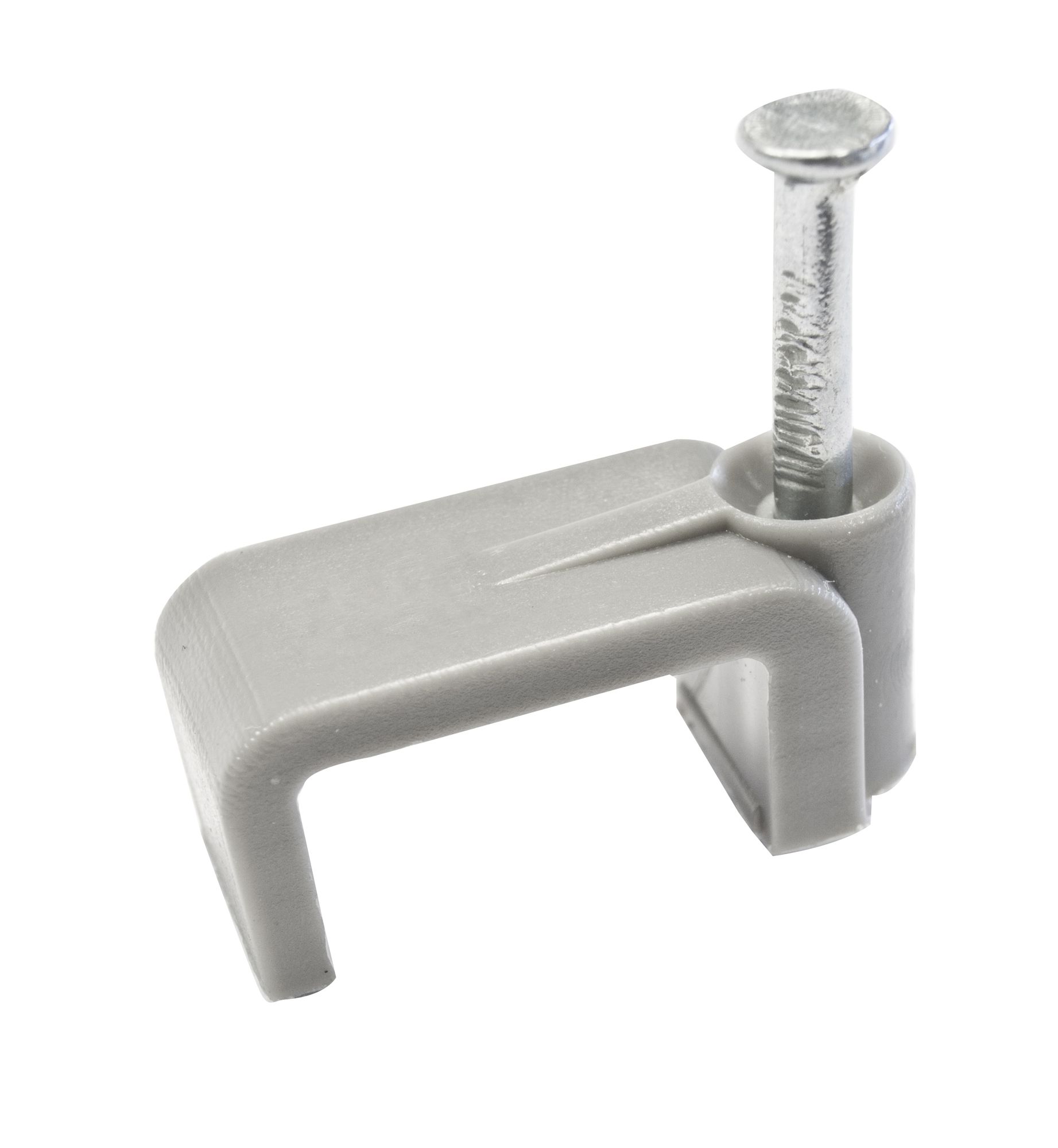 B Q Grey Round 1.5mm Cable clip Pack of 100