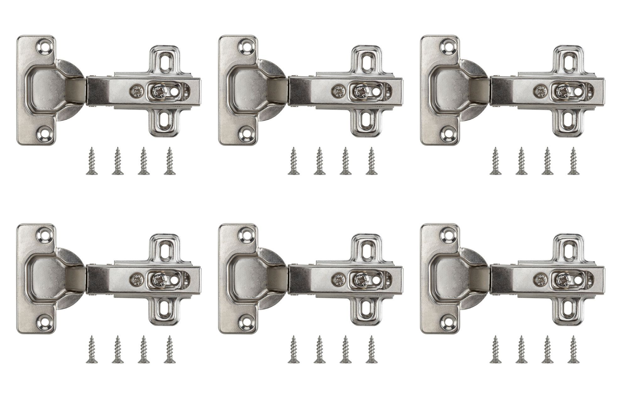 Satin Nickel-plated Metal Butt Door hinge N170 (L)75mm, Pack of 3