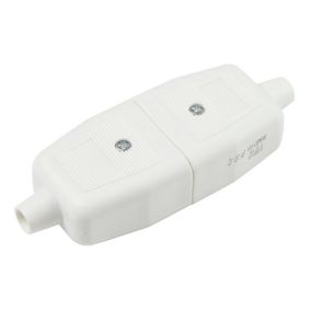 B&Q White 10A Switched 3 pin plug & socket