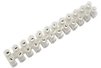 B&Q White 3A 12 way Cable connector strip