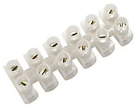 B&Q White 3A6 way Cable connector strip