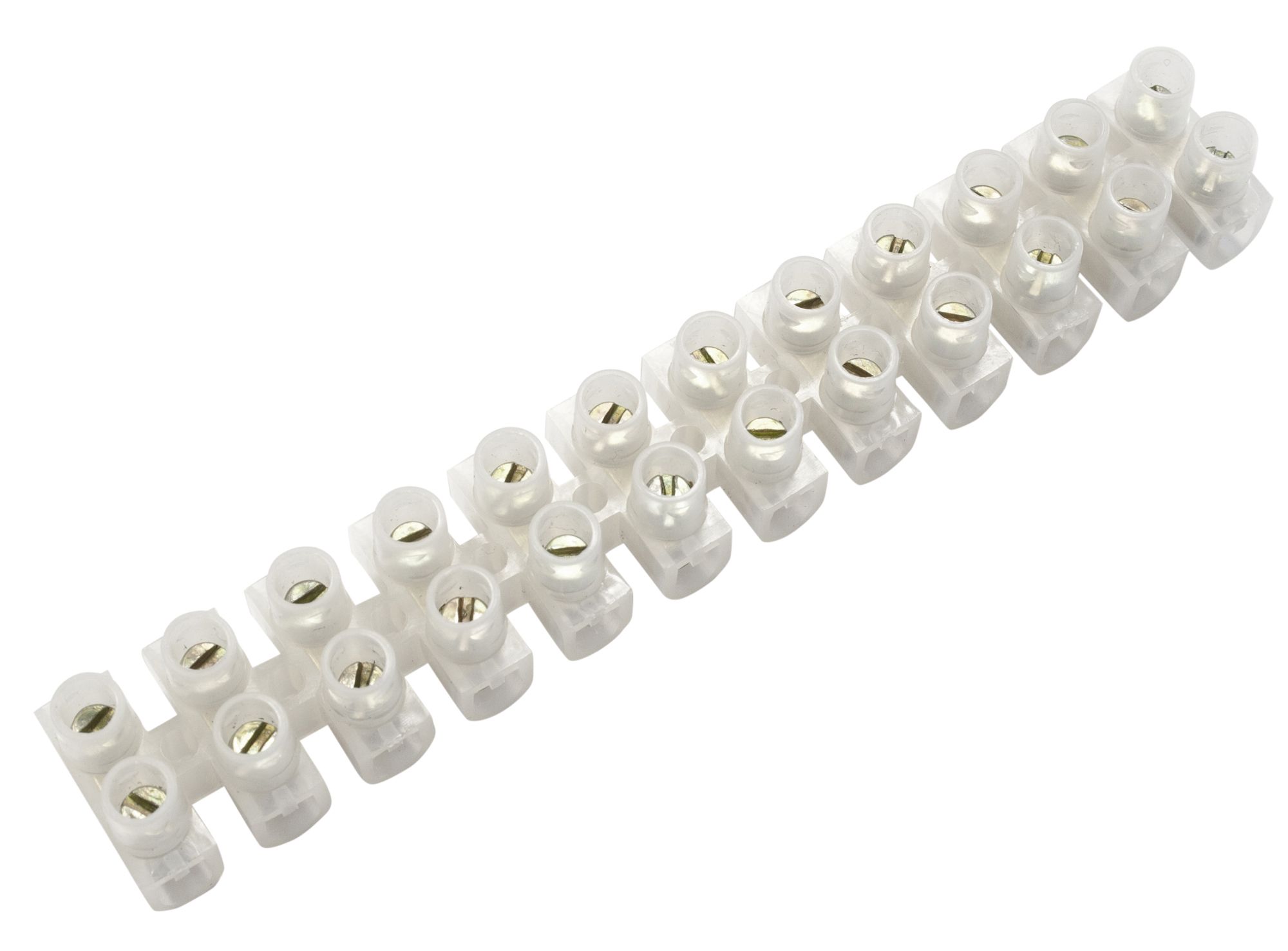 B&Q White 5A12 way Cable connector strip, Pack of 10