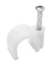B&Q White Round 5mm Cable clip Pack of 100
