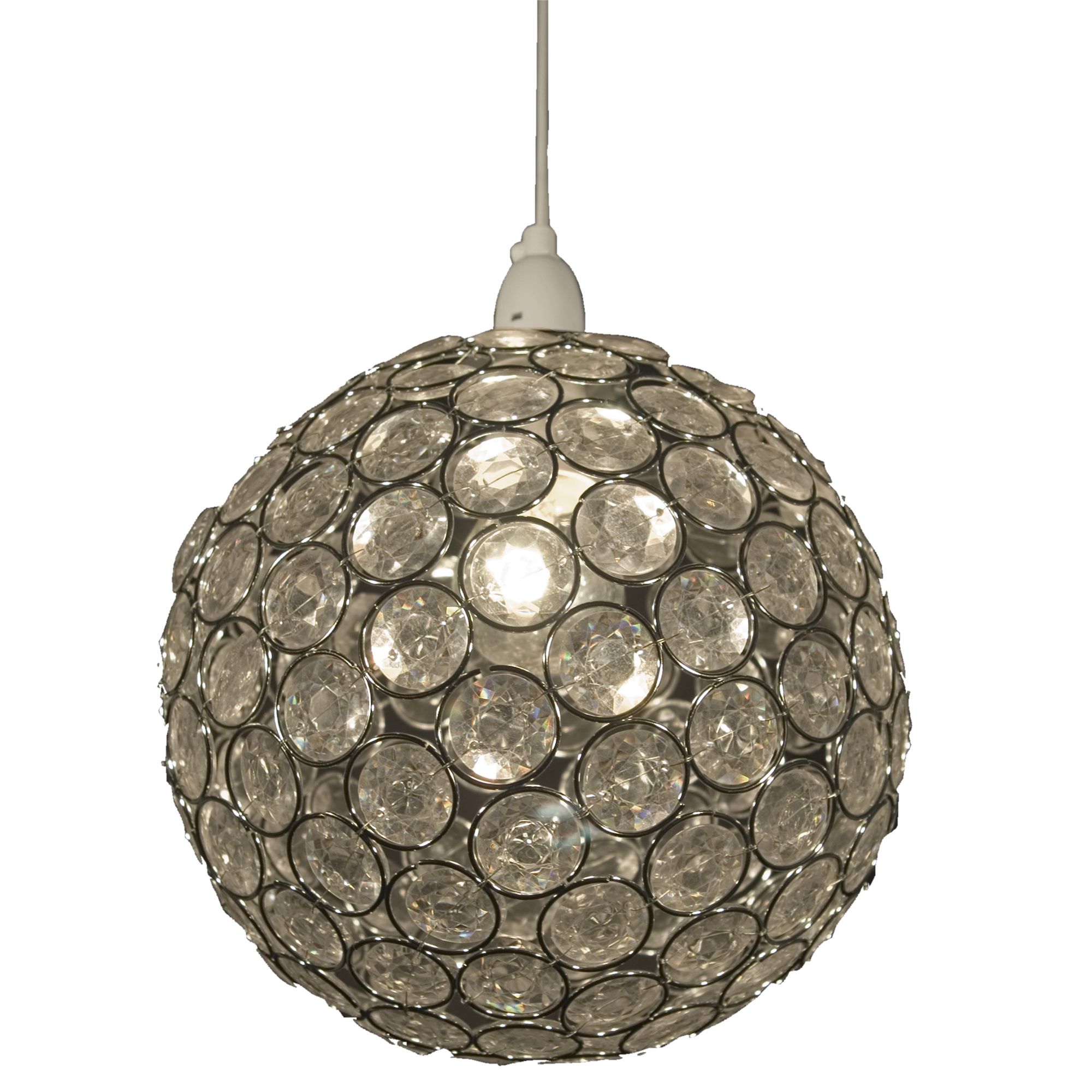 Clear beaded on sale light shade