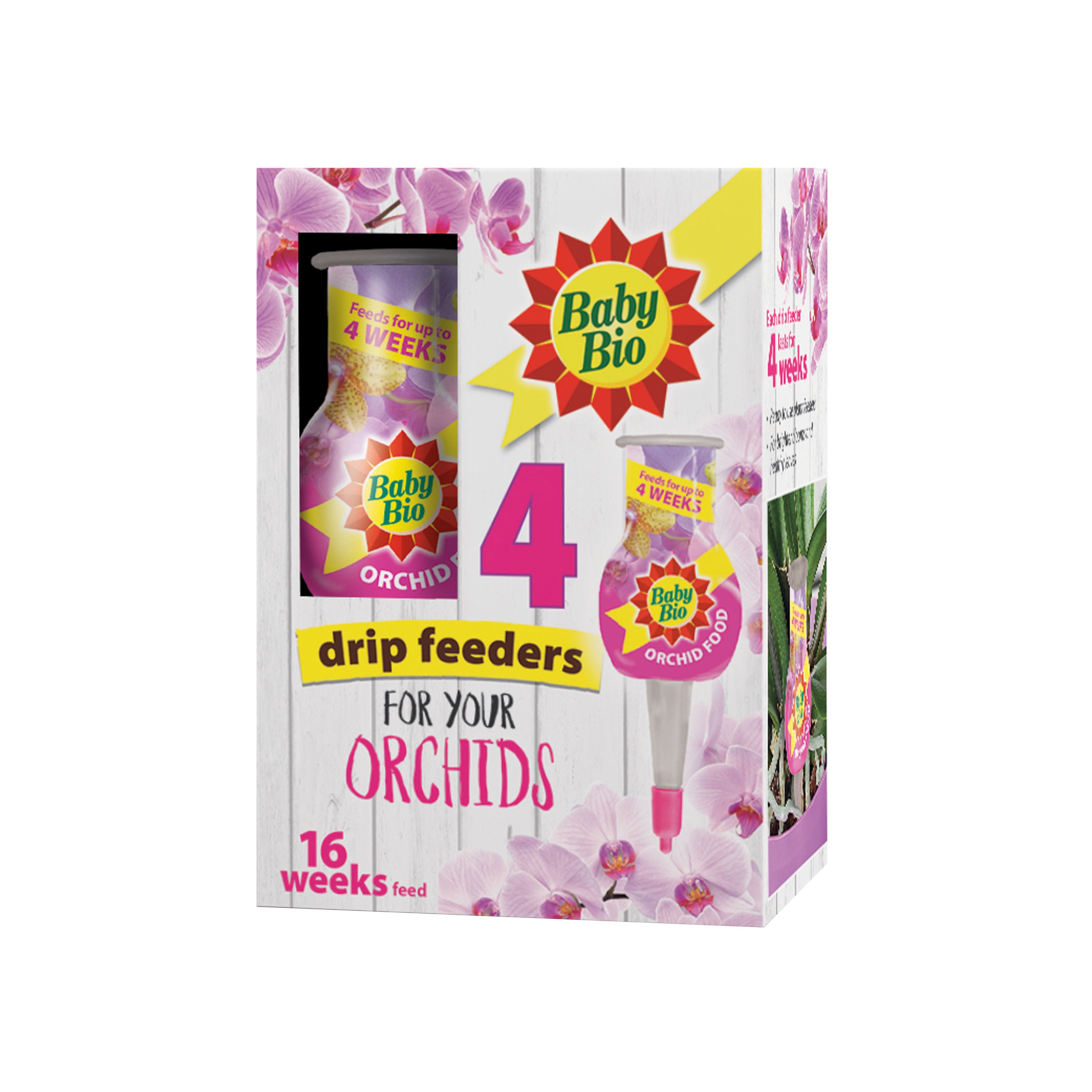 Baby Bio Orchid care Orchid Liquid Drip feeder 40ml, Pack of 4