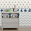 Baby Colours Little sailor Blue Smooth Wallpaper