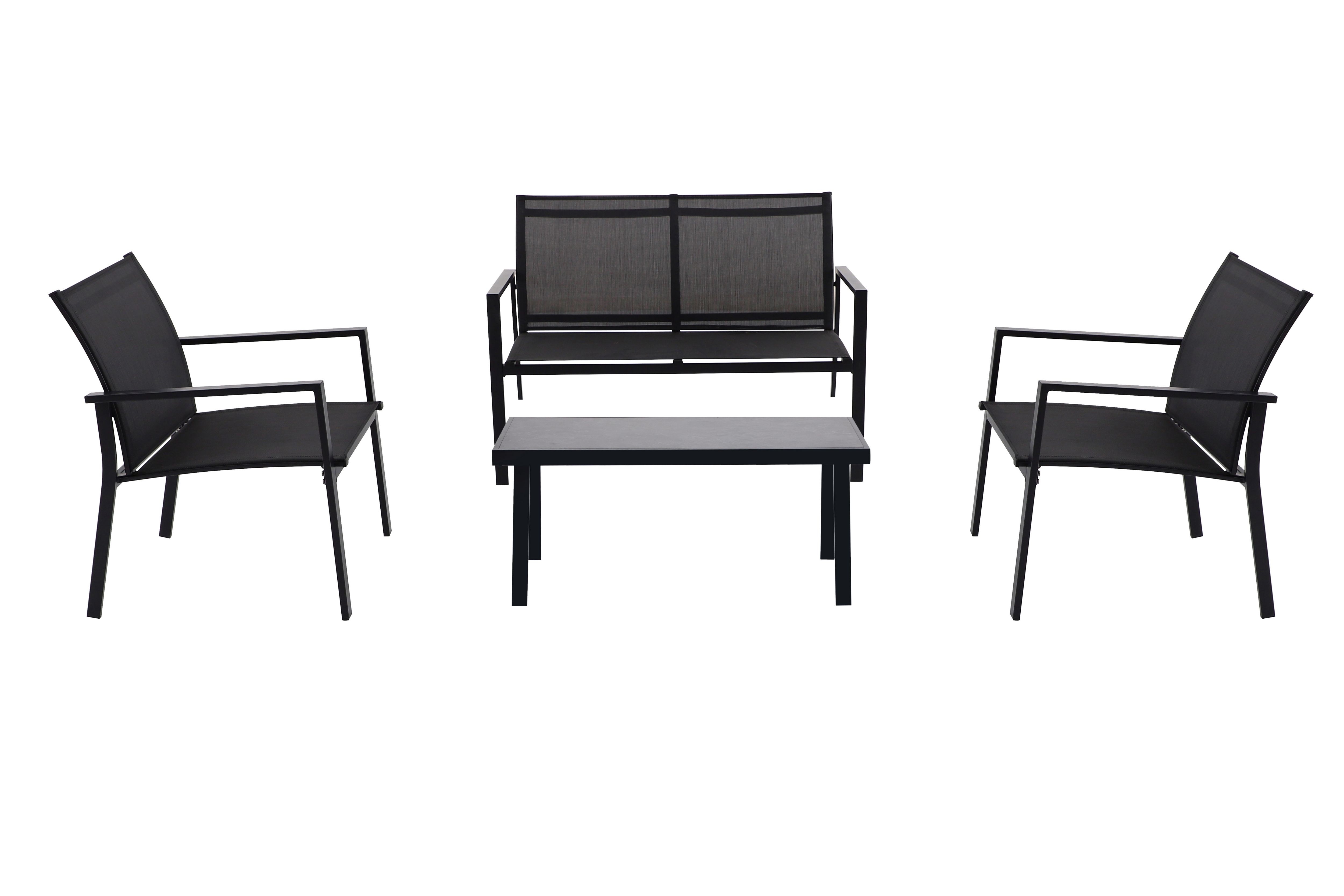 Bahama Black 4 Seater Coffee set