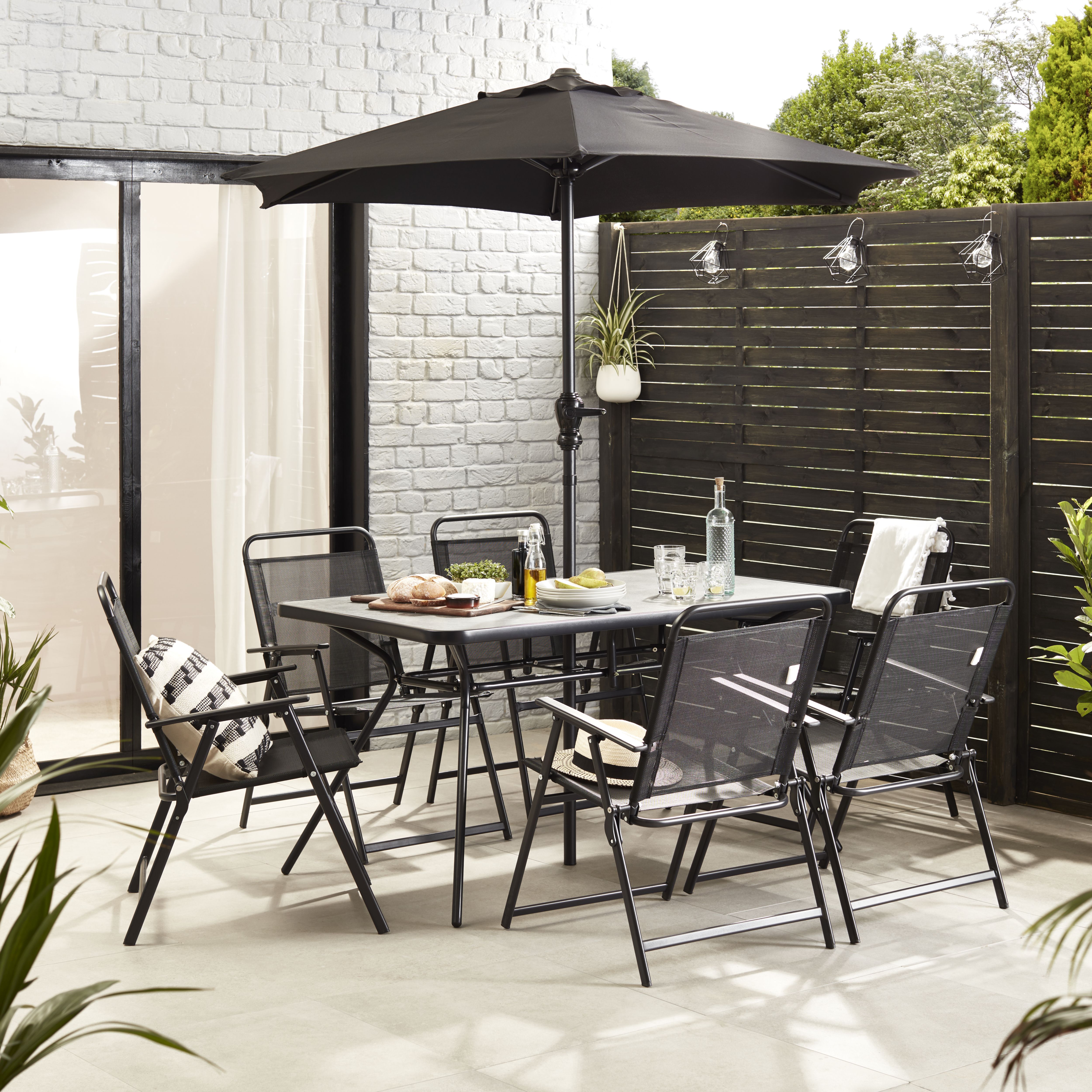 Metal black outdoor deals table