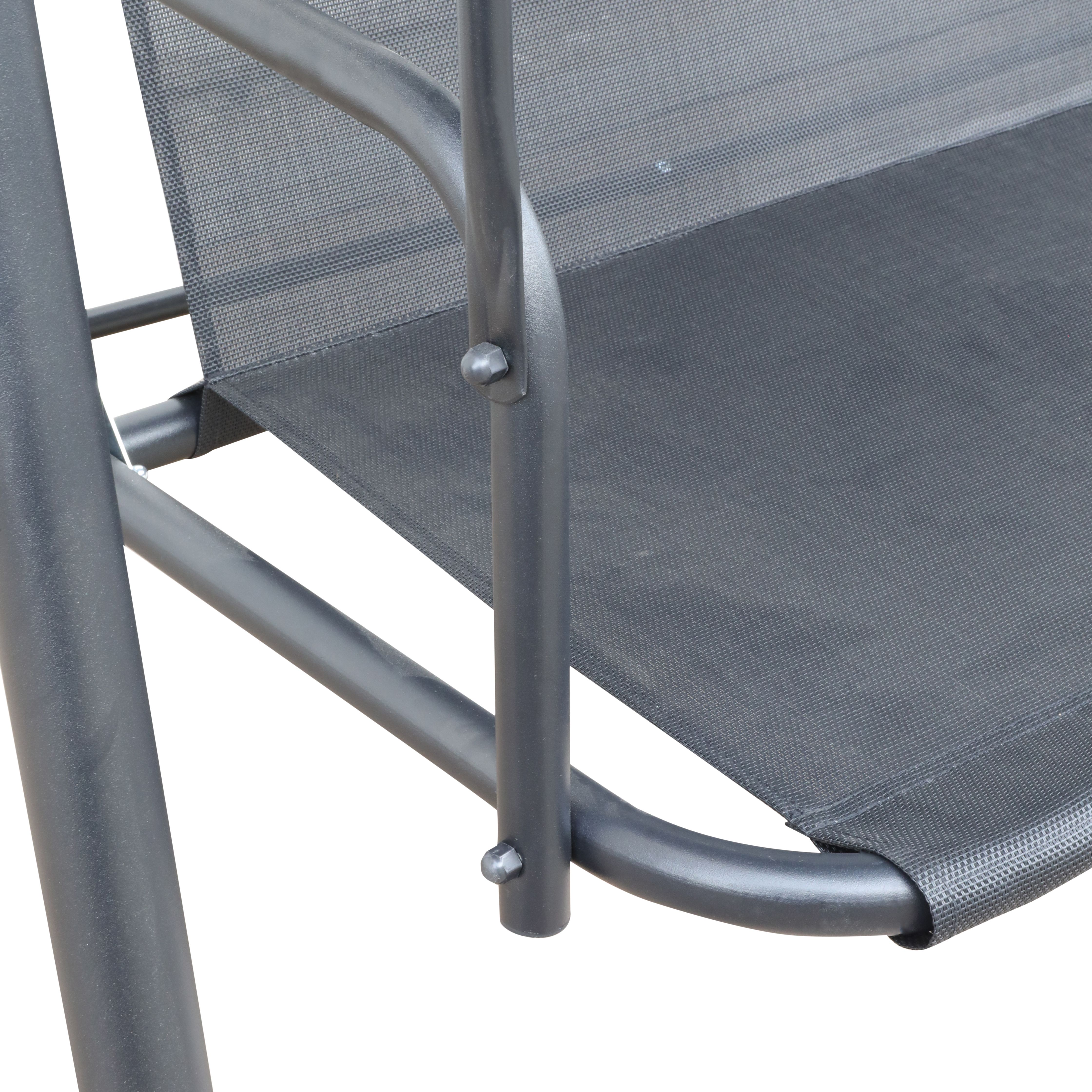 Bahama Black Polyester, steel & textilene® Swing chair