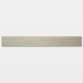 Baila Greige Polyvinyl chloride (PVC) Wood effect Click vinyl Flooring Sample