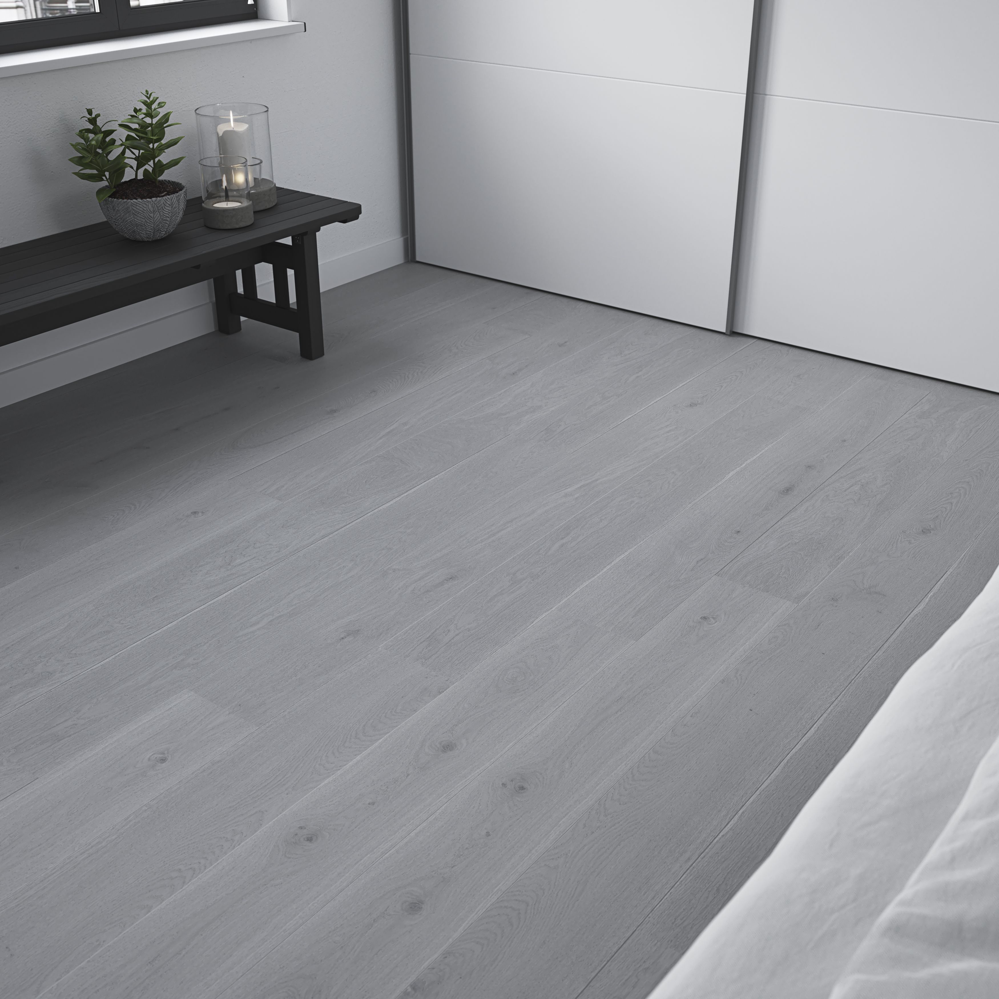 Baila Grey Wood effect Planks Sample of 1