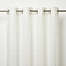 Bakau White Triangle Unlined Eyelet Curtain (W)140cm (L)260cm, Single