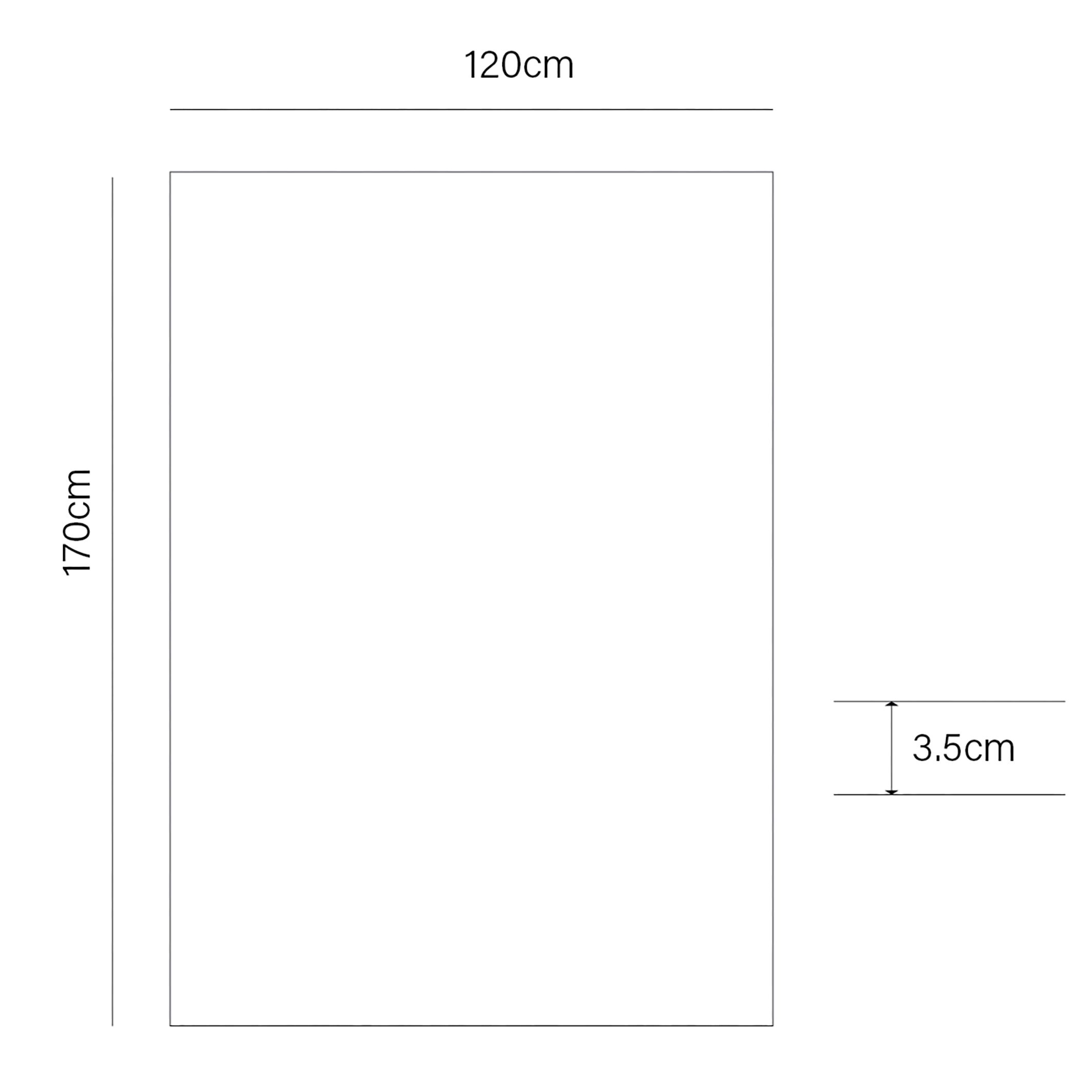 Bambi Hills Natural 3D effect Medium Rug, (L)170cm x (W)120cm