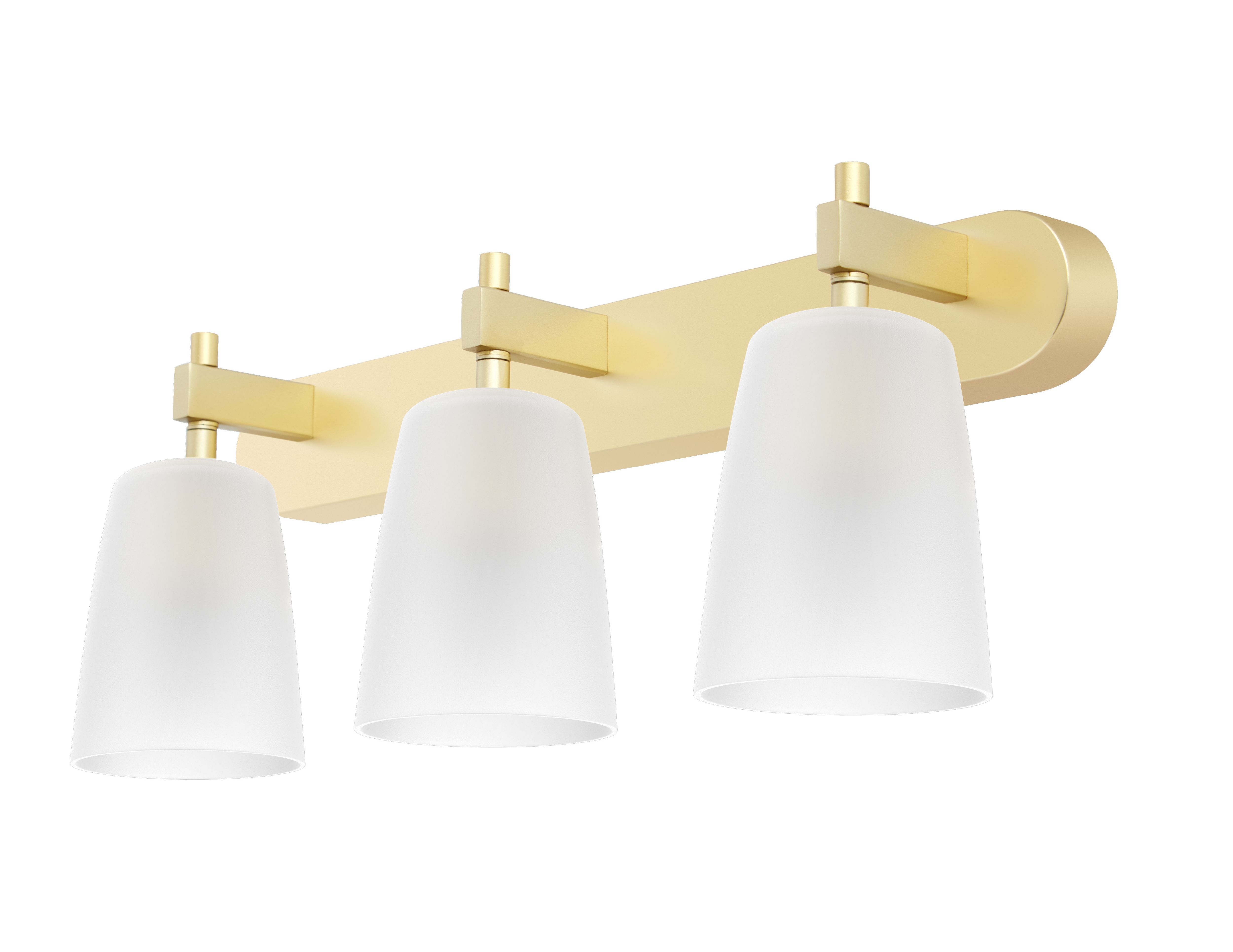 bar Brushed brass Gold effect 3 Light Spotlight