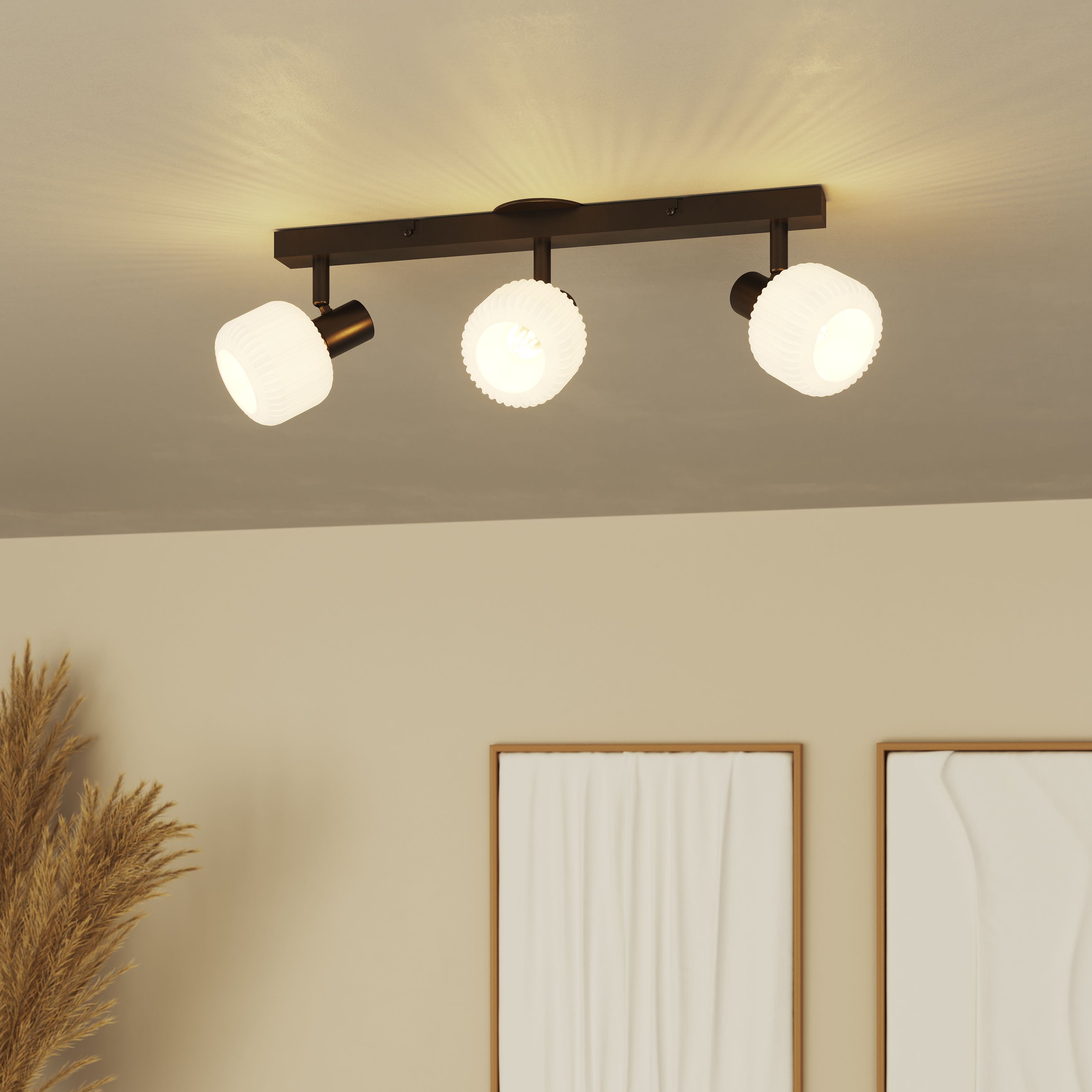 Bar Matt Black 3 Light Spotlight
