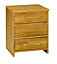 Barcelona Stained 3 Drawer Bedside chest (H)550mm (W)500mm (D)400mm